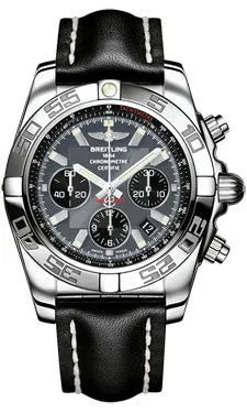 Breitling - Chronomat 44 Steel Polished Bezel - Leather Strap