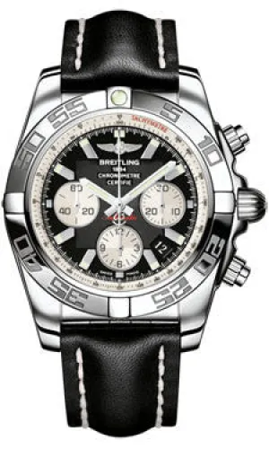 Breitling - Chronomat 44 Steel Polished Bezel - Leather Strap