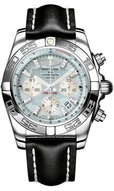 Breitling - Chronomat 44 Steel Polished Bezel - Leather Strap