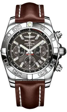 Breitling - Chronomat 44 Steel Polished Bezel - Leather Strap