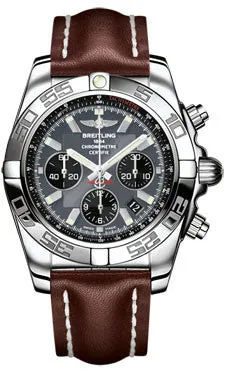 Breitling - Chronomat 44 Steel Polished Bezel - Leather Strap