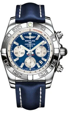 Breitling - Chronomat 44 Steel Polished Bezel - Leather Strap