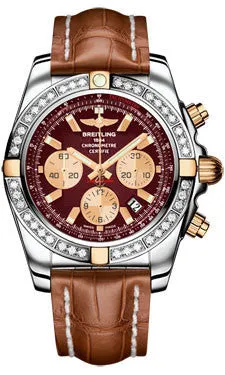 Breitling - Chronomat 44 Two-Tone 40 Diamond Bezel - Croco Strap