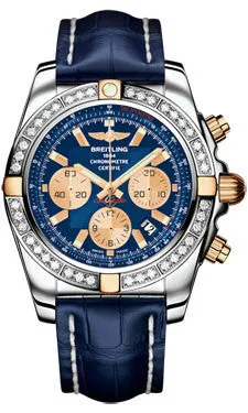 Breitling - Chronomat 44 Two-Tone 40 Diamond Bezel - Croco Strap