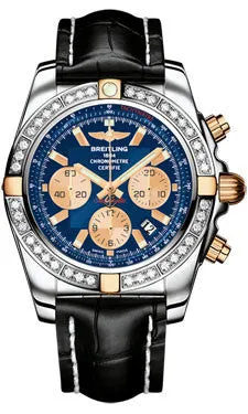 Breitling - Chronomat 44 Two-Tone 40 Diamond Bezel - Croco Strap