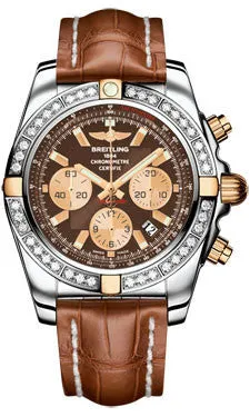 Breitling - Chronomat 44 Two-Tone 40 Diamond Bezel - Croco Strap