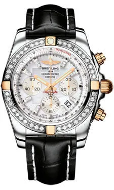 Breitling - Chronomat 44 Two-Tone 40 Diamond Bezel - Croco Strap