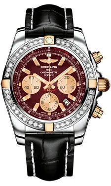 Breitling - Chronomat 44 Two-Tone 40 Diamond Bezel - Croco Strap