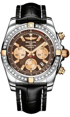 Breitling - Chronomat 44 Two-Tone 40 Diamond Bezel - Croco Strap