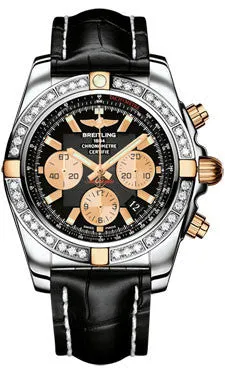 Breitling - Chronomat 44 Two-Tone 40 Diamond Bezel - Croco Strap