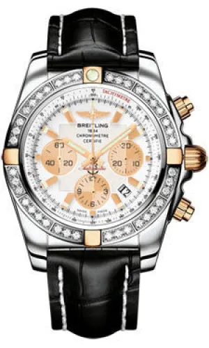 Breitling - Chronomat 44 Two-Tone 40 Diamond Bezel - Croco Strap