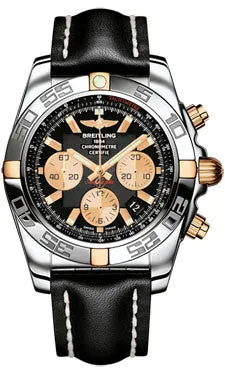 Breitling - Chronomat 44 Two-Tone Polished Bezel - Leather Strap