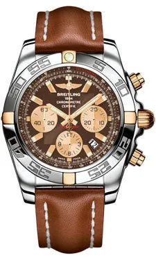 Breitling - Chronomat 44 Two-Tone Polished Bezel - Leather Strap