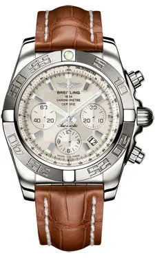 Breitling - Chronomat 44 White Gold Polishted Bezel - Croco Strap
