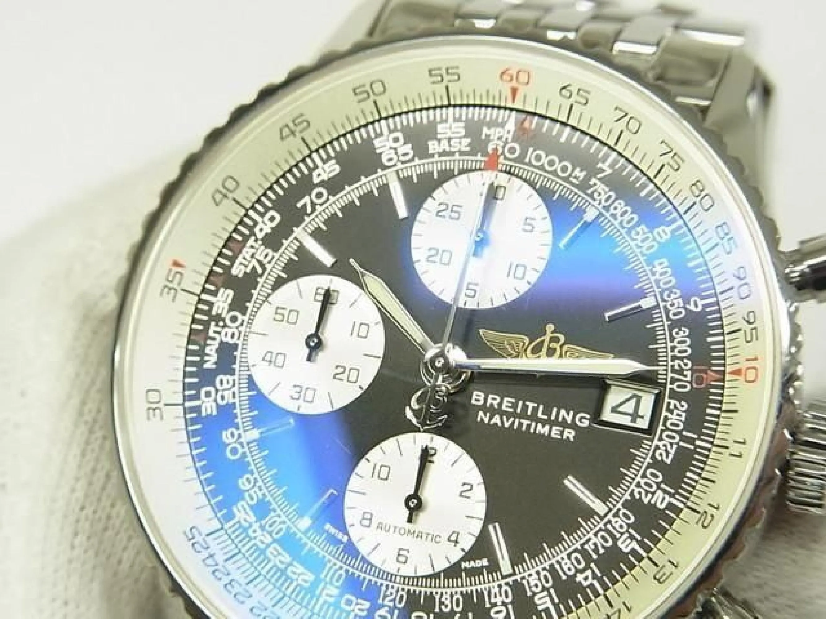 BREITLING Old Navitimer black Dial Bracelet Specification Ref.A142B02NP Genuine goods Mens 185246378