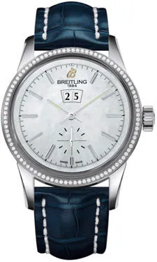 Breitling - Transocean 38 Diamond Bezel - Croco Strap