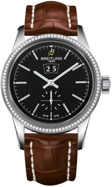 Breitling - Transocean 38 Diamond Bezel - Croco Strap