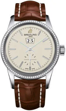 Breitling - Transocean 38 Diamond Bezel - Croco Strap