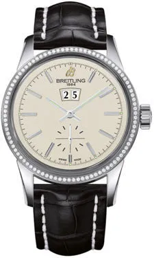 Breitling - Transocean 38 Diamond Bezel - Croco Strap