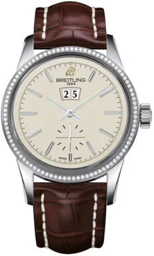 Breitling - Transocean 38 Diamond Bezel - Croco Strap