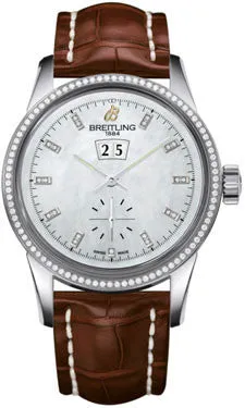Breitling - Transocean 38 Diamond Bezel - Croco Strap
