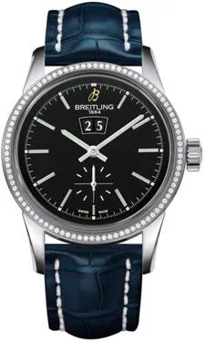 Breitling - Transocean 38 Diamond Bezel - Croco Strap