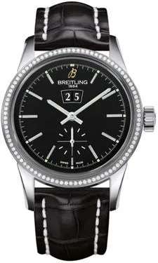 Breitling - Transocean 38 Diamond Bezel - Croco Strap