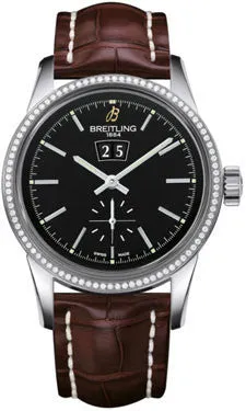 Breitling - Transocean 38 Diamond Bezel - Croco Strap
