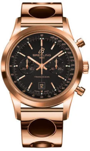 Breitling - Transocean Chronograph 38 Red Gold - Air Racer Bracelet