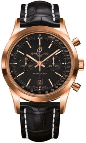 Breitling - Transocean Chronograph 38 Red Gold - Croco Strap