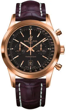 Breitling - Transocean Chronograph 38 Red Gold - Croco Strap