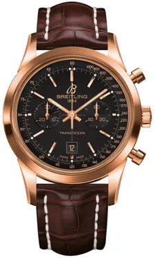 Breitling - Transocean Chronograph 38 Red Gold - Croco Strap