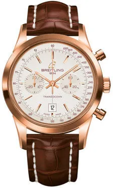 Breitling - Transocean Chronograph 38 Red Gold - Croco Strap
