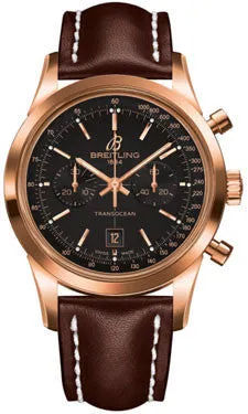 Breitling - Transocean Chronograph 38 Red Gold - Leather Strap