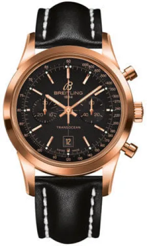 Breitling - Transocean Chronograph 38 Red Gold - Leather Strap