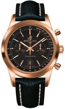 Breitling - Transocean Chronograph 38 Red Gold - Sahara Strap - Tang