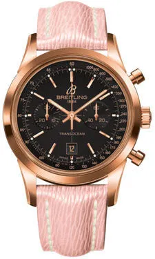 Breitling - Transocean Chronograph 38 Red Gold - Sahara Strap - Tang