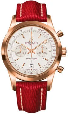 Breitling - Transocean Chronograph 38 Red Gold - Sahara Strap - Tang
