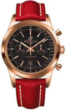 Breitling - Transocean Chronograph 38 Red Gold - Sahara Strap - Tang