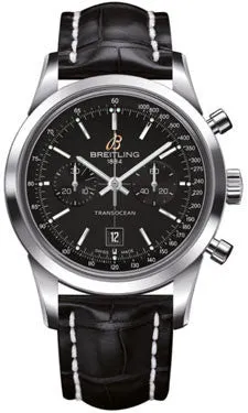 Breitling - Transocean Chronograph 38 Stainless Steel - Croco Strap