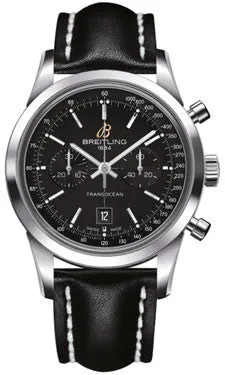 Breitling - Transocean Chronograph 38 Stainless Steel - Leather Strap