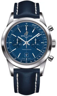 Breitling - Transocean Chronograph 38 Stainless Steel - Leather Strap