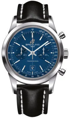 Breitling - Transocean Chronograph 38 Stainless Steel - Leather Strap