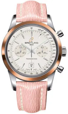 Breitling - Transocean Chronograph 38 Steel And Gold - Sahara Strap - Tang