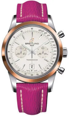 Breitling - Transocean Chronograph 38 Steel And Gold - Sahara Strap - Tang