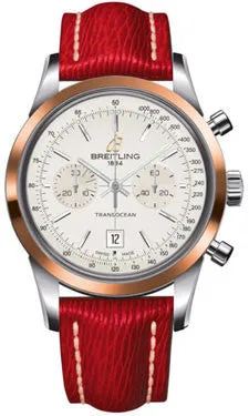 Breitling - Transocean Chronograph 38 Steel And Gold - Sahara Strap - Tang
