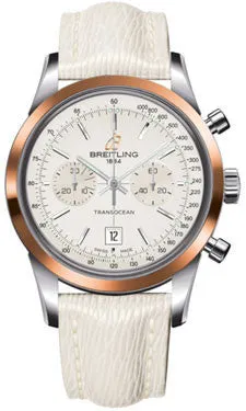 Breitling - Transocean Chronograph 38 Steel And Gold - Sahara Strap - Tang