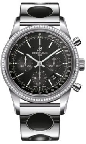 Breitling - Transocean Chronograph Steel - Diamond Bezel - Bracelet