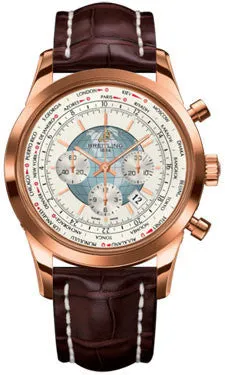 Breitling - Transocean Chronograph Unitime Red Gold - Croco Strap