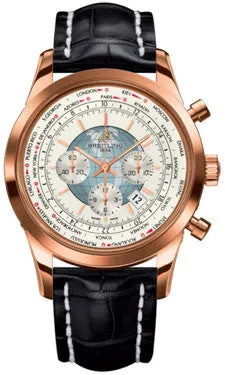 Breitling - Transocean Chronograph Unitime Red Gold - Croco Strap